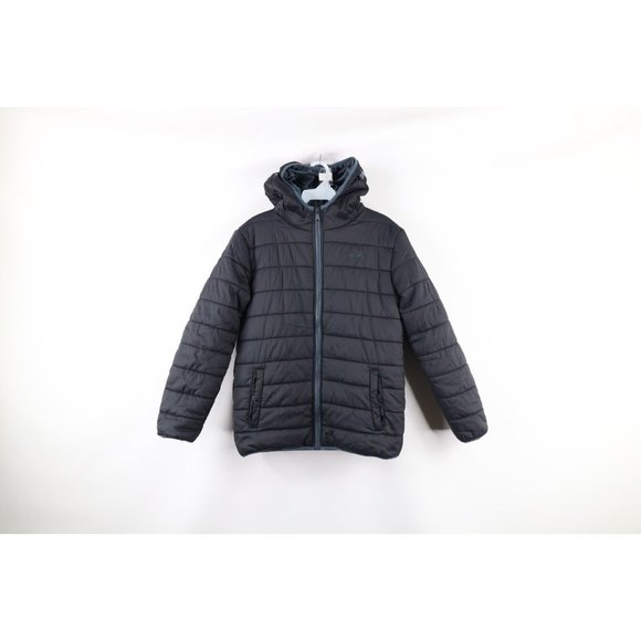 Under Armour Boys Large Loose ColdGear Spell Out Full Zip Winter Puffer Jacket - Picture 1 of 14